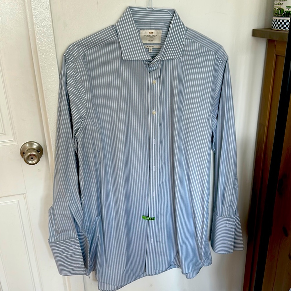 Hawes & Curtis dress shirt - classic fit - non iron - French cuff